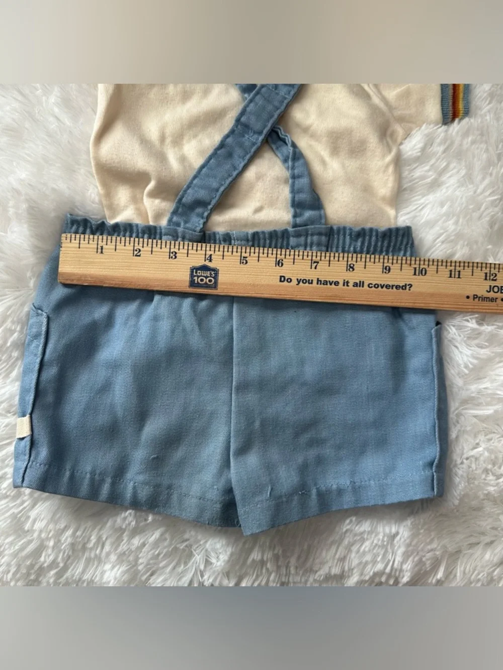 VTG Carters Shortalls & matching shirt baby boys 2T overall outfit - Picture 9 of 11